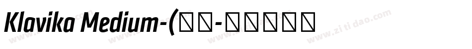 Klavika Medium-(常规字体转换
